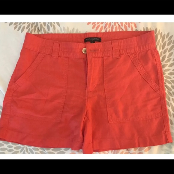Banana Republic Linen Utility Shorts size 6 - Picture 1 of 3